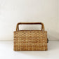ラルフローレン Ralph Lauren ガーデン GARDEN ラタン製バスケット ボトルキャリー ハンドル＆仕切り付 35×26.5cm アメリカ 希少 ◎