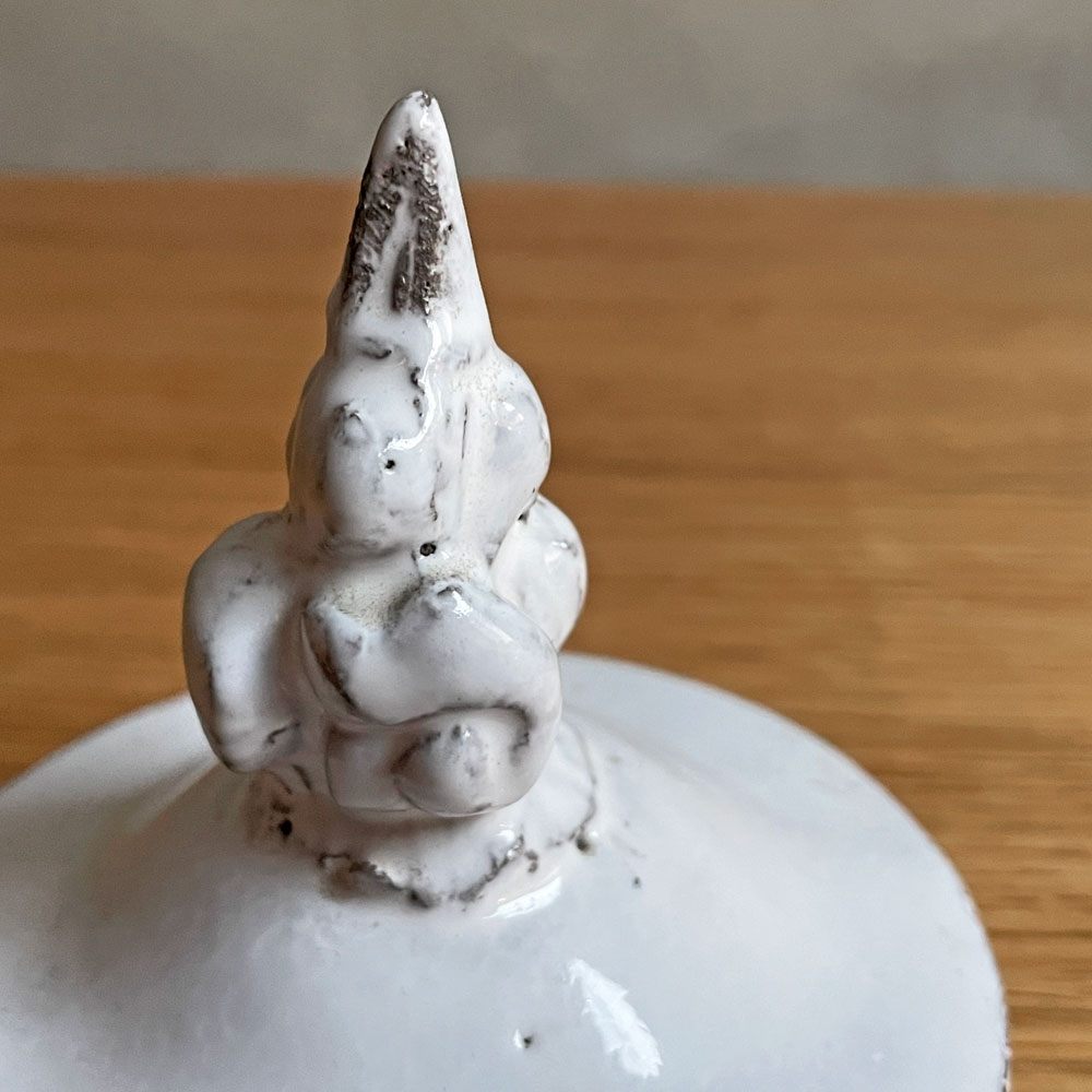 アスティエ・ド・ヴィラット Astier de Villatte グラン・シャレ Grand Chalet キャンドルカバー Bouquet shaped handle キャンドルリッド グラスキャンドル用 陶器 フランス ♪