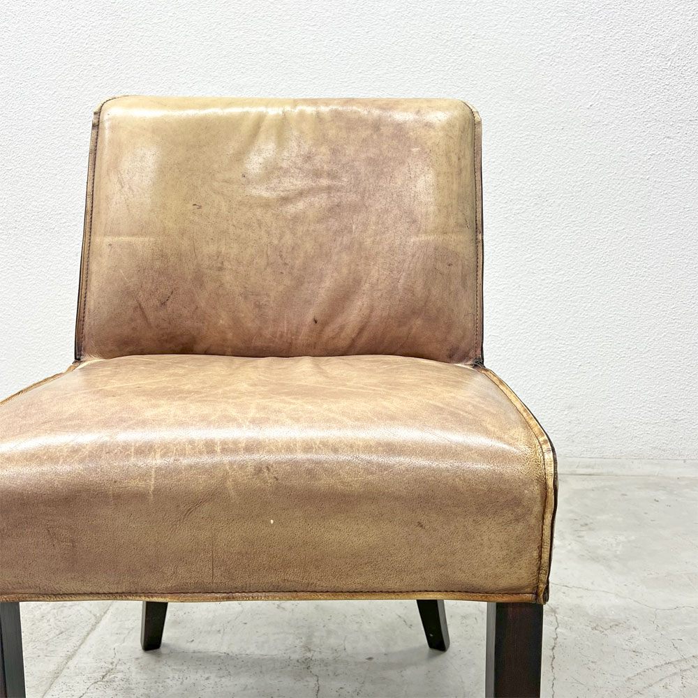ダルトン DULTON ランディーチェア Randy Chair 本革 レザー ラウンジチェア アームチェア ビンテージスタイル Ｂ 〓