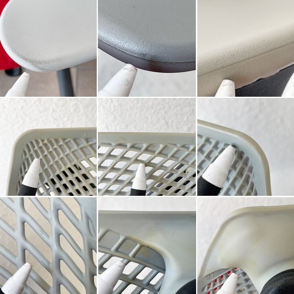 ハーマンミラー Herman Miller セイルチェア SAYL Chair デスクチェア 旧モデル イヴ・ベアール ブラック レッド グレー 2014年製 モダンデザイン ◇