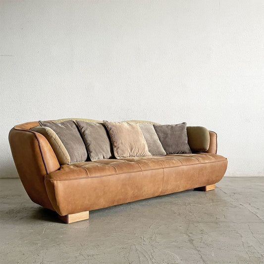 クラッシュゲート CRASH GATE コンフォーム COMFORM オピアム OPIUM 3人掛けソファ W201cm レザーテックス クッション付 定価￥187,000- 〓