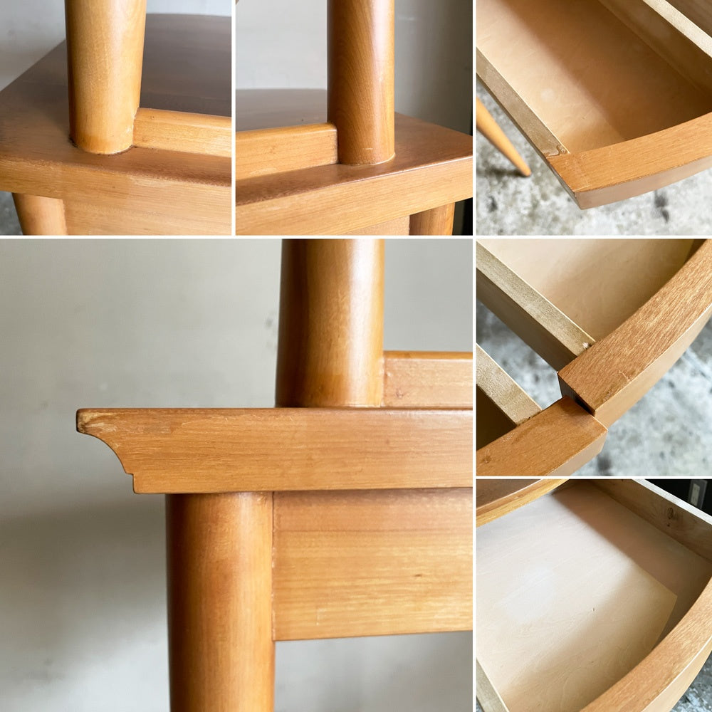 ビンテージ Vintage ドレッサー 鏡台 ドレッシングチェスト ビーチ材 抽斗2杯 ナチュラルテイスト W51×H123cm ナチュラル ■
