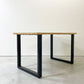かなでもの KANADEMONO ザ・テーブル THE TABLE デスク ラバーウッド材 Square スチール ブラック W120cm ナチュラル インダストリアル ●