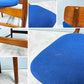 北欧ビンテージ Scandinavian vintage ダイニングチェア チーク材 ファブリック ブルー 北欧家具 ◎