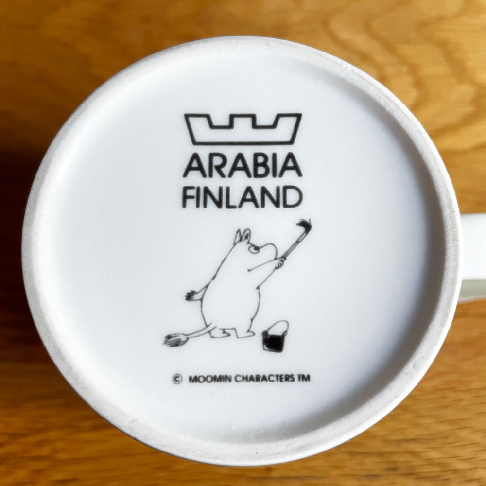 アラビア ARABIA ムーミンマグ MOOMIN ドローイング Drawing 1996-2002 グリーン トーベ・ヤンソン Tove Janson フィンランド 北欧食器  美品  ♪