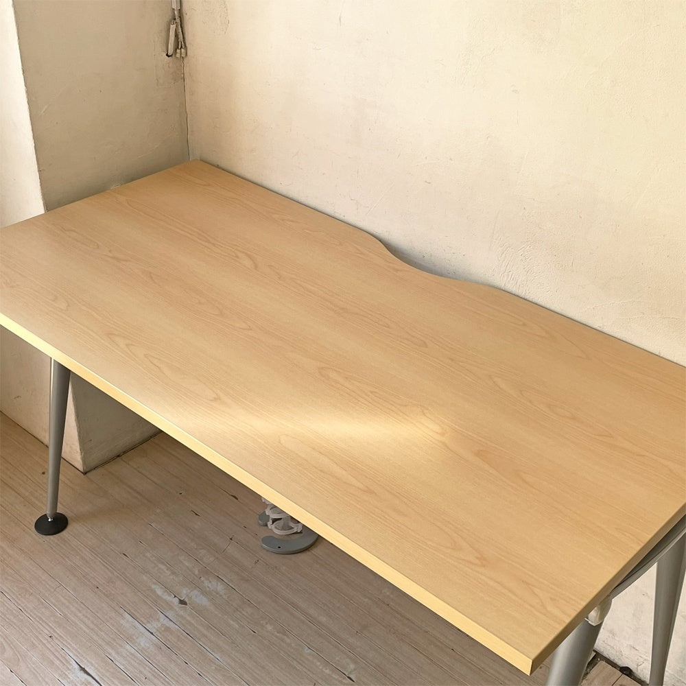 ハーマンミラー Herman Miller アバックエンバイロメンツ ABAK ミーティングテーブル デスク W140cm ナチュラルカラー ケーブルスパイン付 ティム・ウォレス ★