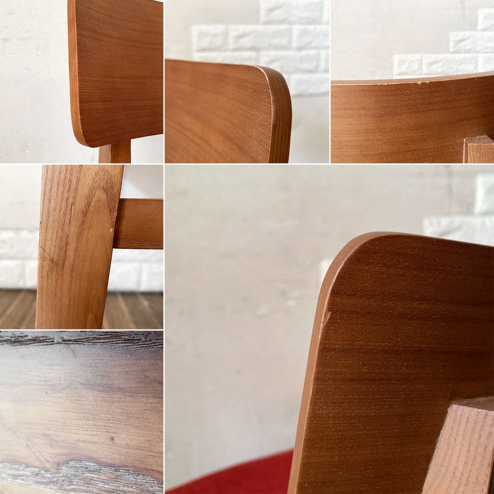 フランフラン Francfranc コムンチェア COMUN CHAIR ダイニングチェア アッシュ材 レッド ファブリックシート 北欧スタイル 廃番 ◎