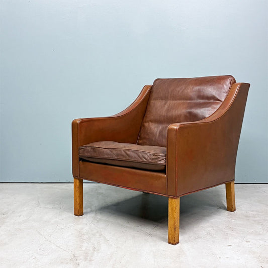 フレデリシア FREDERICIA model 2209 1シーターソファ 1人掛け 本革 ブラウン系レザー ボーエ・モーエンセン デンマーク 北欧ビンテージ ◎