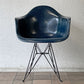 ハーマンミラー Herman Miller アームシェルチェア セカンド 2nd ビンテージ FRP製 ネイビー エッフェルベース C&R イームズ ミッドセンチュリー ◇