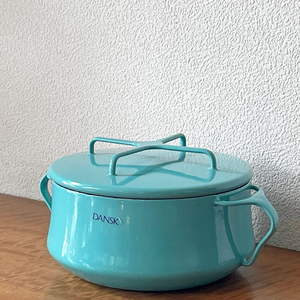 ダンスク DANSK コベンスタイル 両手鍋 ホーロー キャセロール W26cm イェンス・クイストゴー ティール 北欧 ◇
