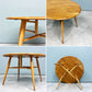アーコール Ercol バタフライローテーブル サイドテーブル エルム材 サークル Φ61cm ゲートレッグ式 ドロップリーフ UKビンテージ ◎