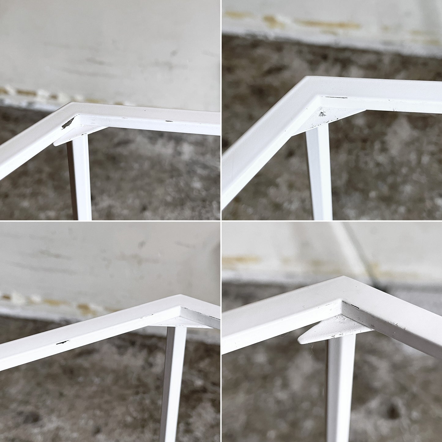 カッシーナイクスシー Cassina ixc. ヘキサゴン トリス HEXAGON TRIS 691 サイドテーブル ハイ デサルト ホワイト×クリアガラス DESALTO ホワイト×クリアガラス 吉岡徳仁 受注輸入品 定価￥308,000- ■