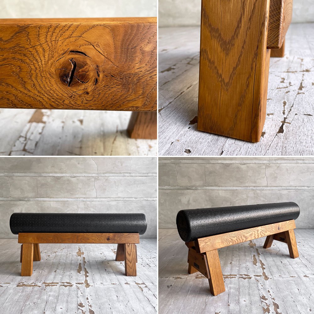 トラックファニチャー TRUCK FURNITURE フォームローラースタンド FOAM ROLLER STAND ナラ無垢材 トレーニング 筋トレ ♪