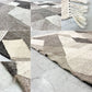 ノーチェ NOCE ウールモザイクラグ WOOL MOSAIC RUG 手機織り インドキリム ラグマット インド綿 197 × 146 cm ブラウン系 ●