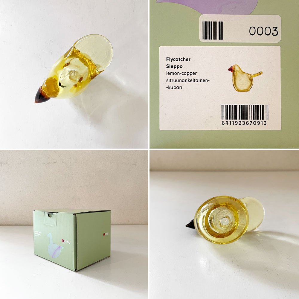 イッタラ iittala バーズバイトイッカ Birds by Toikka シエッポ Sieppo レモン×コッパー 箱付 オイバ・トイッカ イッタラバード 定価￥41,800- ◎