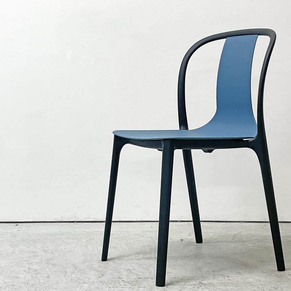 ヴィトラ Vitra ベルヴィルチェア Belleville Chair ダイニングチェア スタッキングチェア シーブルー ロナン & エルワン・ブルレック A ●