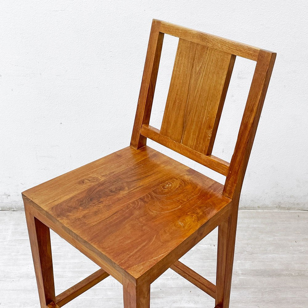 チーク 無垢材 teak wood ハイチェア カウンターチェア OLD JAVA アジアン スタイル A ●