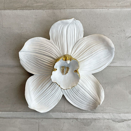 カレ KARE  ウォールデコレーション Wall Decoration オーキッドホワイト Orchid White ウォールアート 壁掛け フラワー 54cm ♪