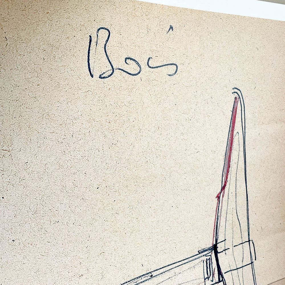 ヴィトラ Vitra ドローイングポスター シェーズトゥボワ Chaise Tout Bois ジャン・プルーヴェ Jean Prouve W50 × H70(スクリーンサイズ) 額装 非売品 ■