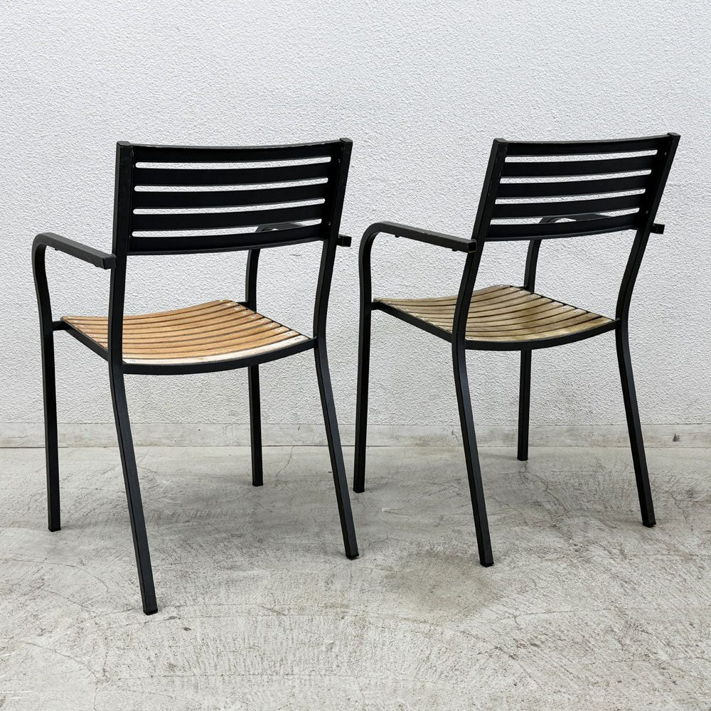 エミュー emu セーニョチェア SEGNOCHAIR ガーデンチェア アーム スタッキング イタリア ニ脚セット 〓