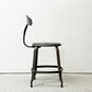 フェールトラヴァイユ FER TRAVAIL ニコルチェア NICOLLE Chair SH45cm ダイニングチェア スチール マットクリア仕上げ 別注モデル レザーパッド付 ブラック インダストリアル フランス ●