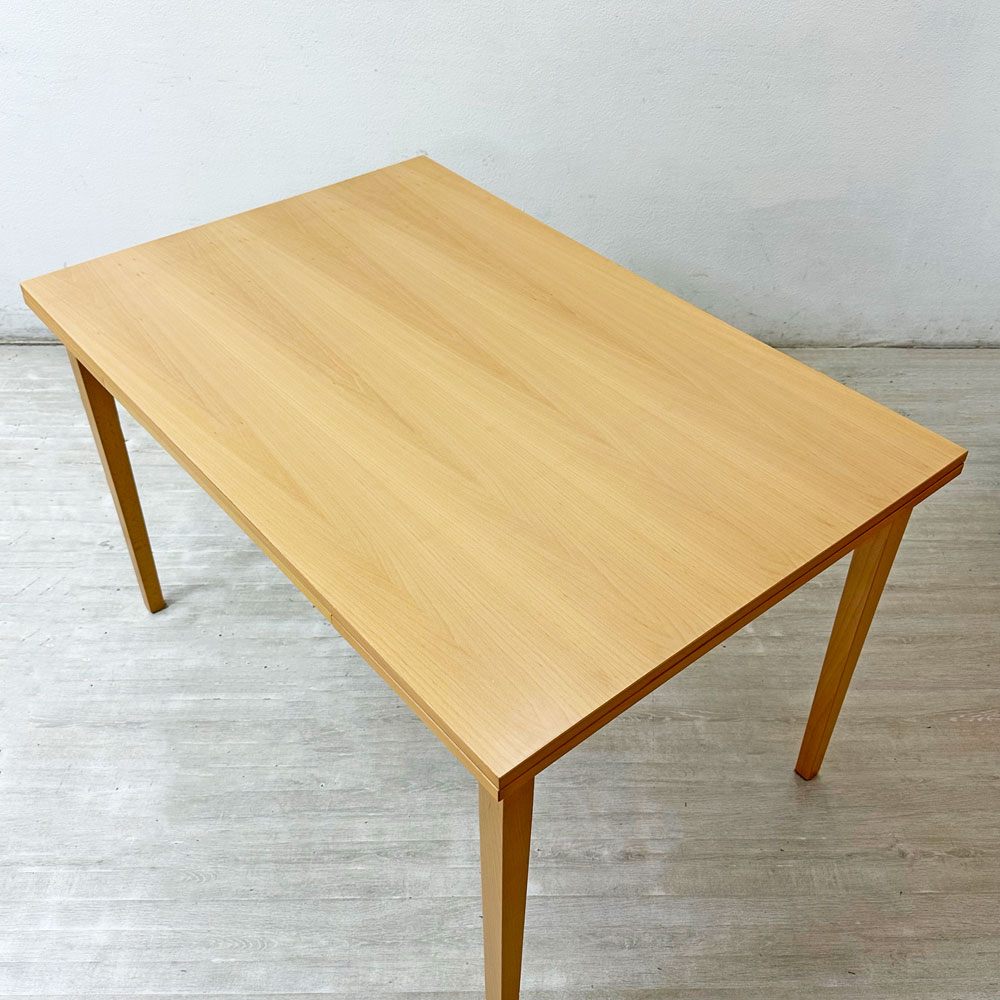 カリガリス Calligaris ビーチ材 ドローリーフテーブル エクステンション ダイニングテーブル 伸長式 イタリア ●