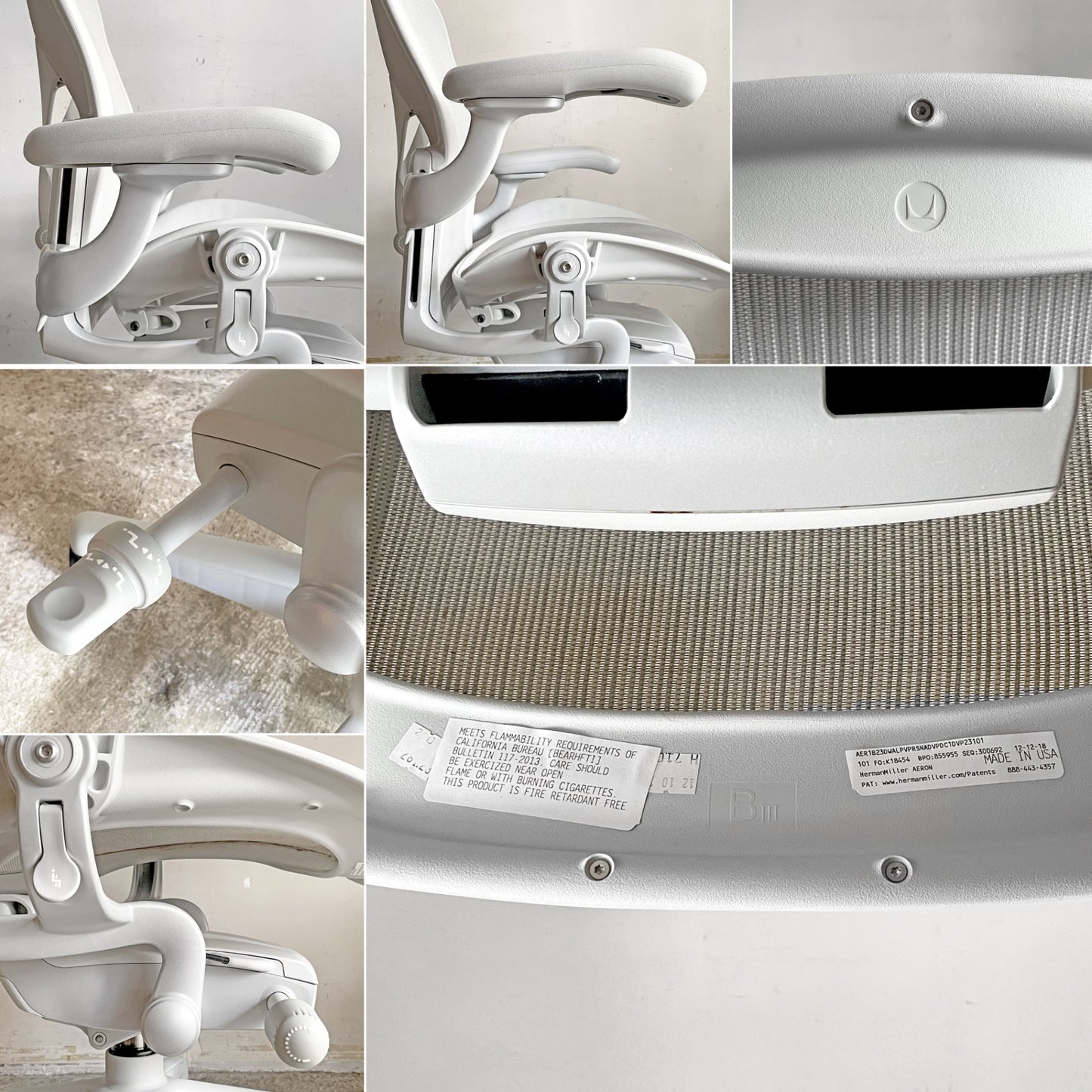 ハーマンミラー Herman Miller アーロンチェア リマスタード フル装備 Bサイズ ミネラル ポスチャーフィットSL デスクチェア オフィスチェア ビル・スタンフ ＆ ドン・チャドウィック ■