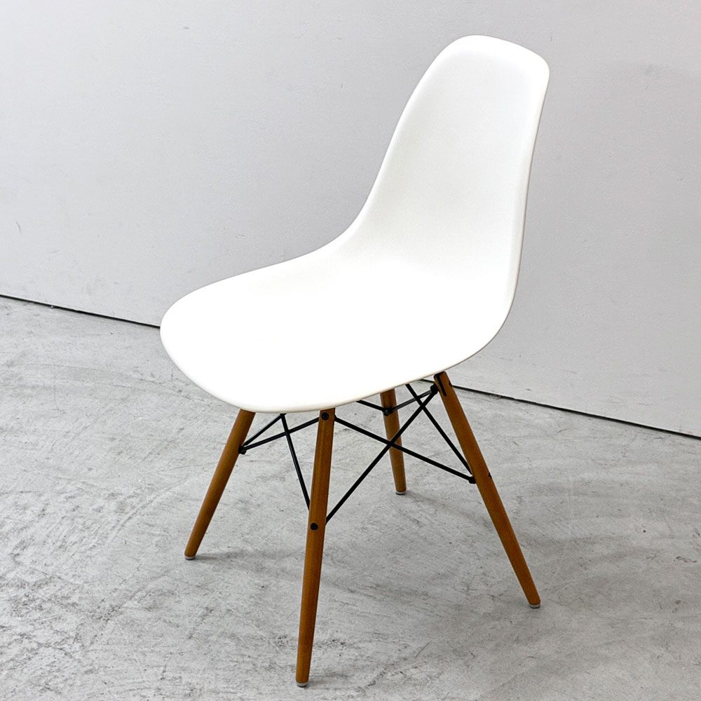 ヴィトラ vitra サイドシェルチェア ポリプロピレン製 ホワイト ドゥエルレッグ DSW C&R イームズ ミッドセンチュリー ●