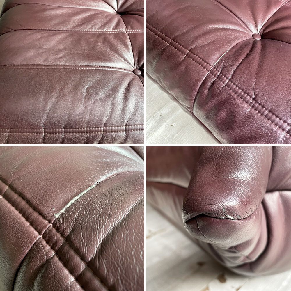 リーンロゼ ligne roset トーゴ TOGO 1シーターソファ 1Pソファ 合成皮革 ミッシェル・デュカロワ Michel Ducaroy ♪