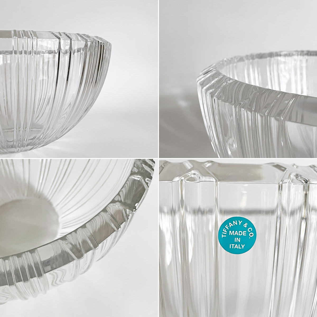 ティファニー Tiffany&co アトラス クリスタルボウル クリスタルガラス Φ28cm ローマンインデックス イタリア製 箱付き ■