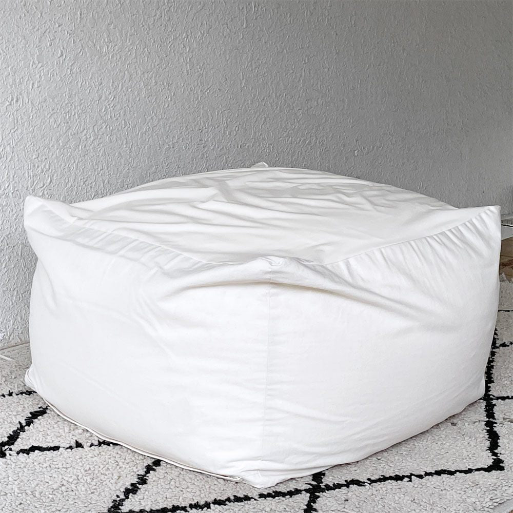 無印良品 MUJI 体にフィットするソファ ビーズクッション オフホワイト 定価15,980円 良品 B ◇