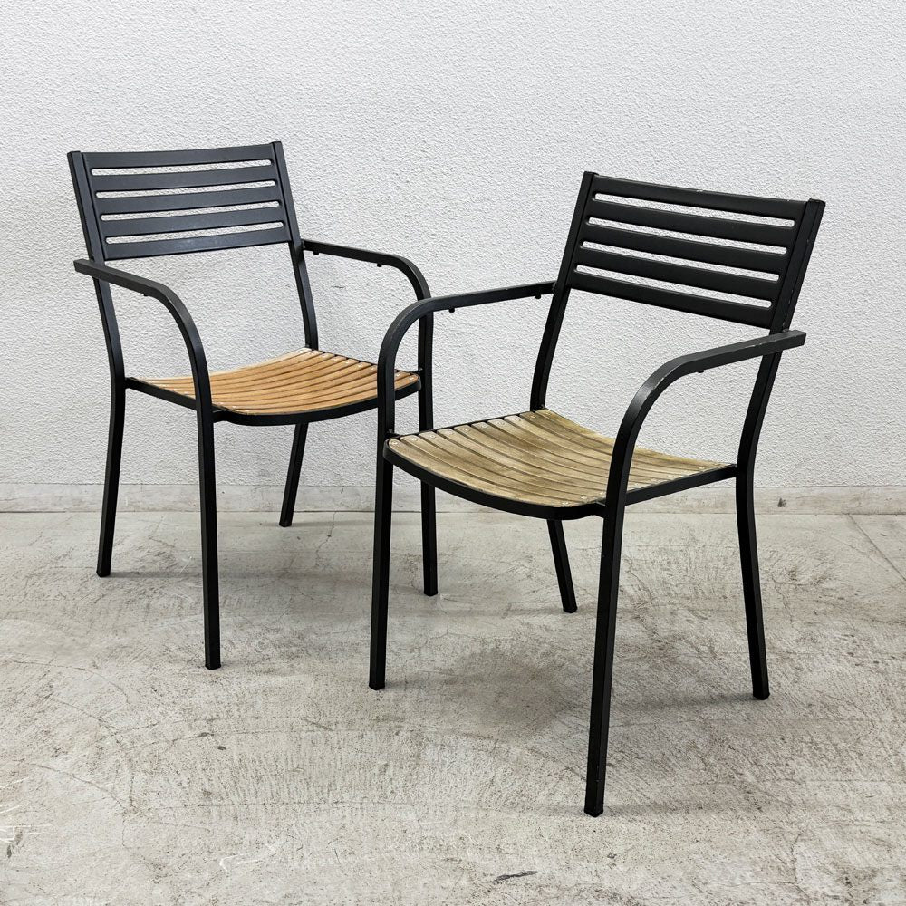 エミュー emu セーニョチェア SEGNOCHAIR ガーデンチェア アーム スタッキング イタリア ニ脚セット 〓