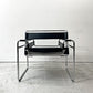ワシリーチェア Wassily Chair ブラック 本革 マルセルブロイヤー バウハウス 名作家具 モダニズムデザイン リプロダクト品 ●