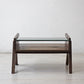 ピエールジャンヌレ Pierre Jeanneret コーヒーテーブル Coffee Table スモール チーク無垢材 ガラス チャンディーガル レター有 60‘s CHH/T57 ●