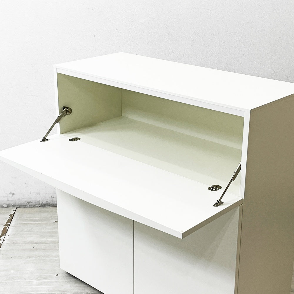 アルフレックス arflex コンダクター Conductor チェスト キャビネット ホワイト ドロップダウン扉 シンプルモダン ●