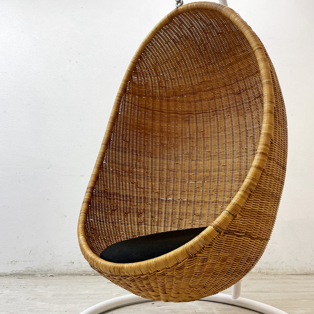 ヤマカワラタン 山川ラタン ハンギングエッグチェア HANGING EGG CHAIR C-326(NA) SHC-326 スチールスタンドセット ナナ・ディッツェル 定価約￥407,000- ●