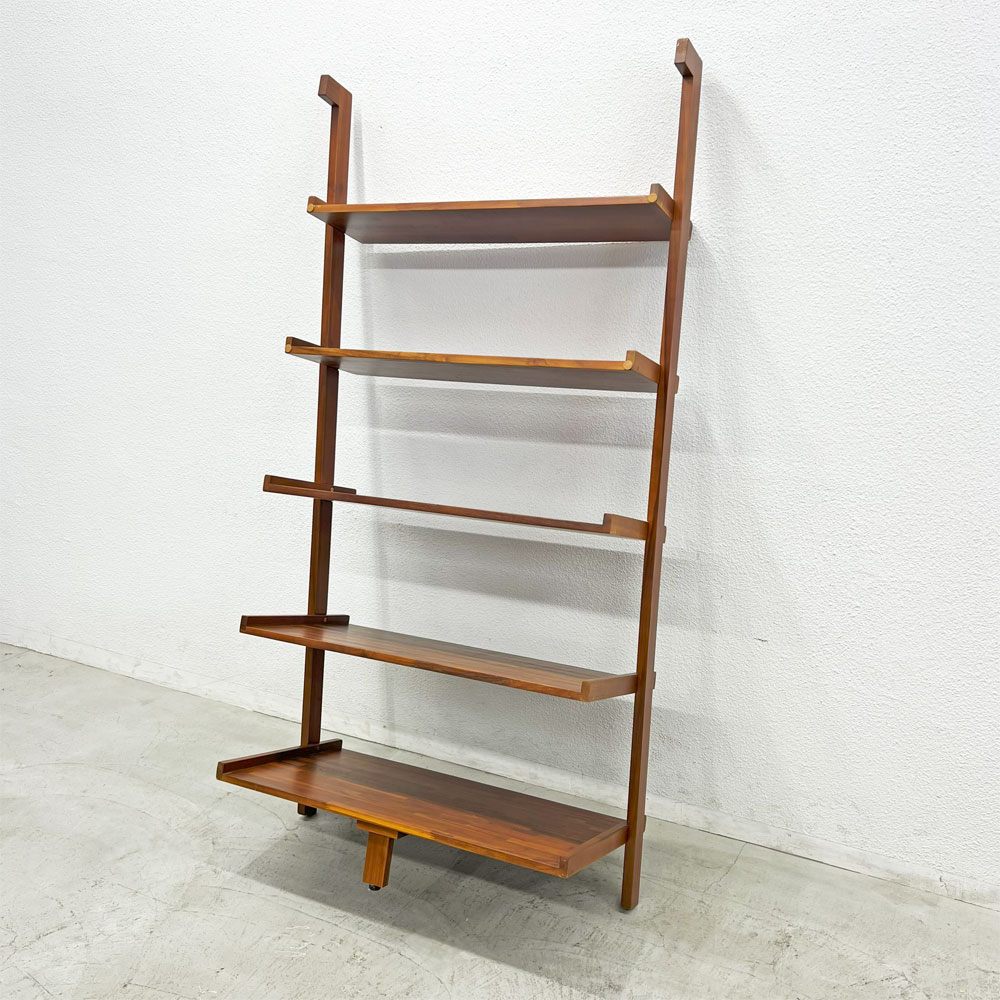 スキャンティーク SCANTEAK Ladder ラダーブックシェルフ オープンシェルフ チーク材 W89cm 〓