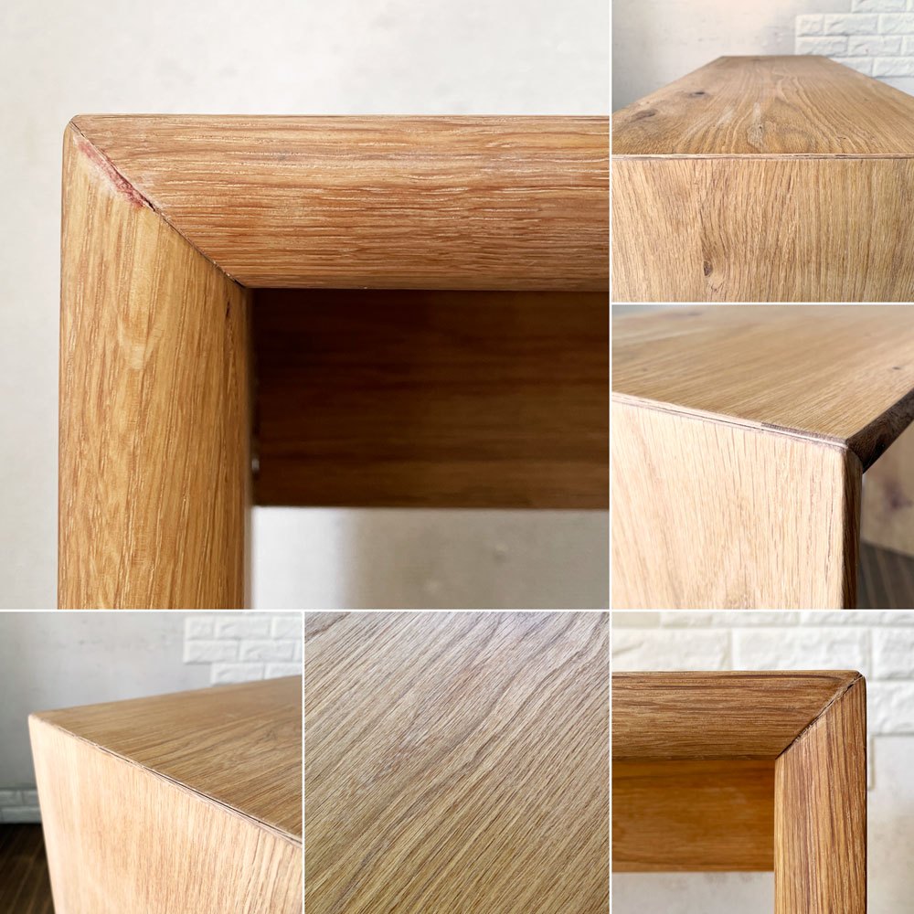 リラックスフォーム RELAXFORM コパン COPAINS デスク オーク材 W87.5cm コンソール ディスプレイラック ナチュラル 関家具 定価￥31,250- ◎