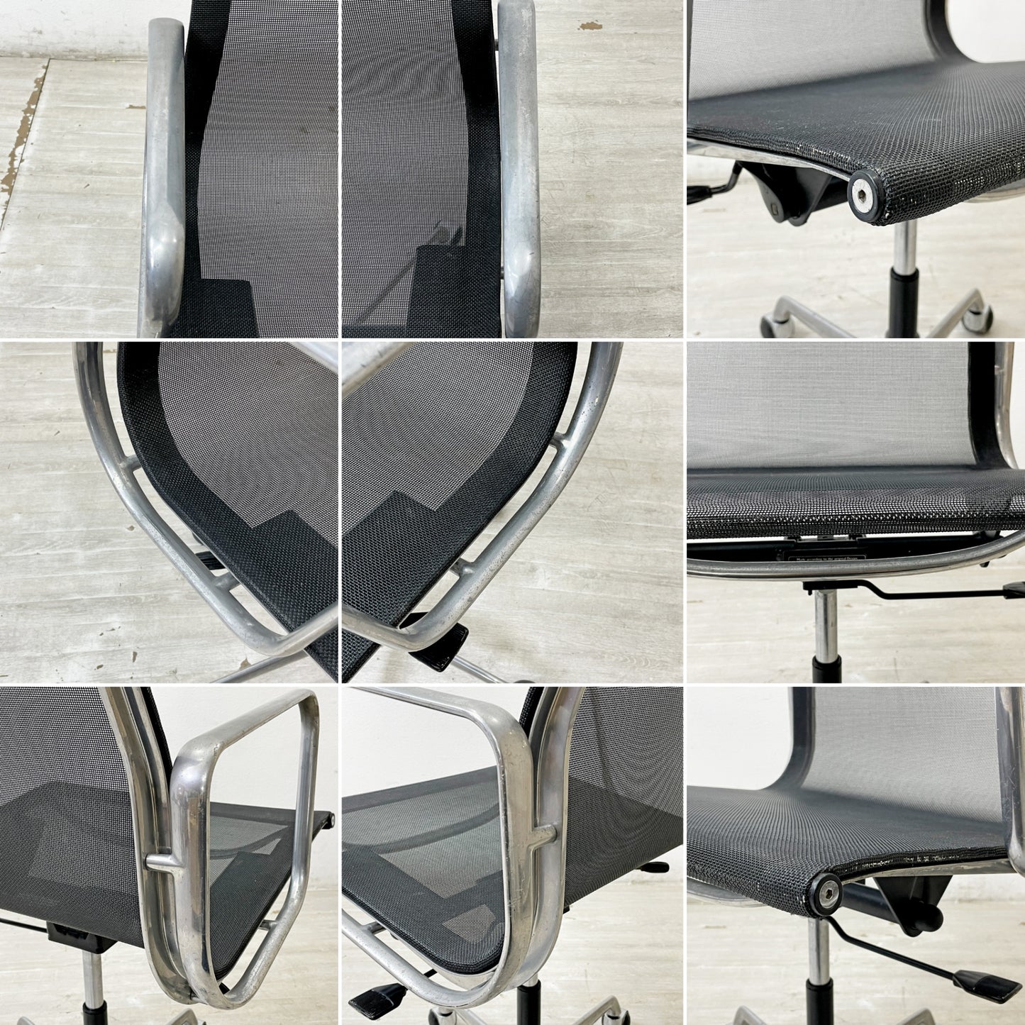 アイシーエフ ICF アルミナムグループ マネジメントチェア ハイバック メッシュシート キャスターベース イタリア イームズ C&R Eames ●
