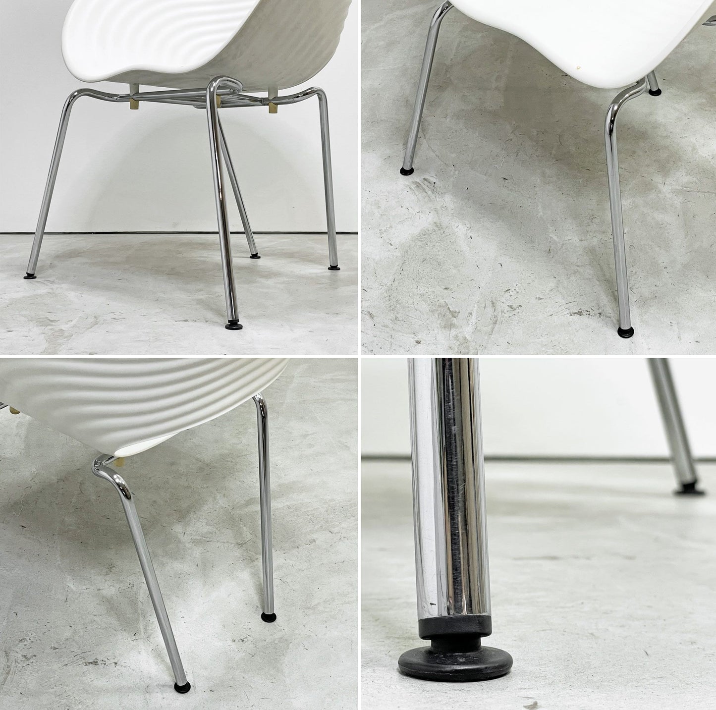 ヴィトラ vitra トムバックチェア Tom Vac ダイニングチェア スタッキングチェア ロン・アラッド ホワイト モダンデザイン A ●