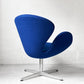 フリッツハンセン Fritz Hansen スワンチェア SWAN ラウンジチェア イージーチェア ブルー ファブリック アルネ・ヤコブセン ミッドセンチュリー 北欧家具 ★
