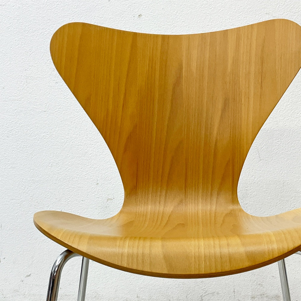 フリッツハンセン Fritz Hansen セブンチェア ビーチ材 ナチュラル アルネ・ヤコブセン Arne Jacobsen スタッキング デンマーク 北欧家具 A ●