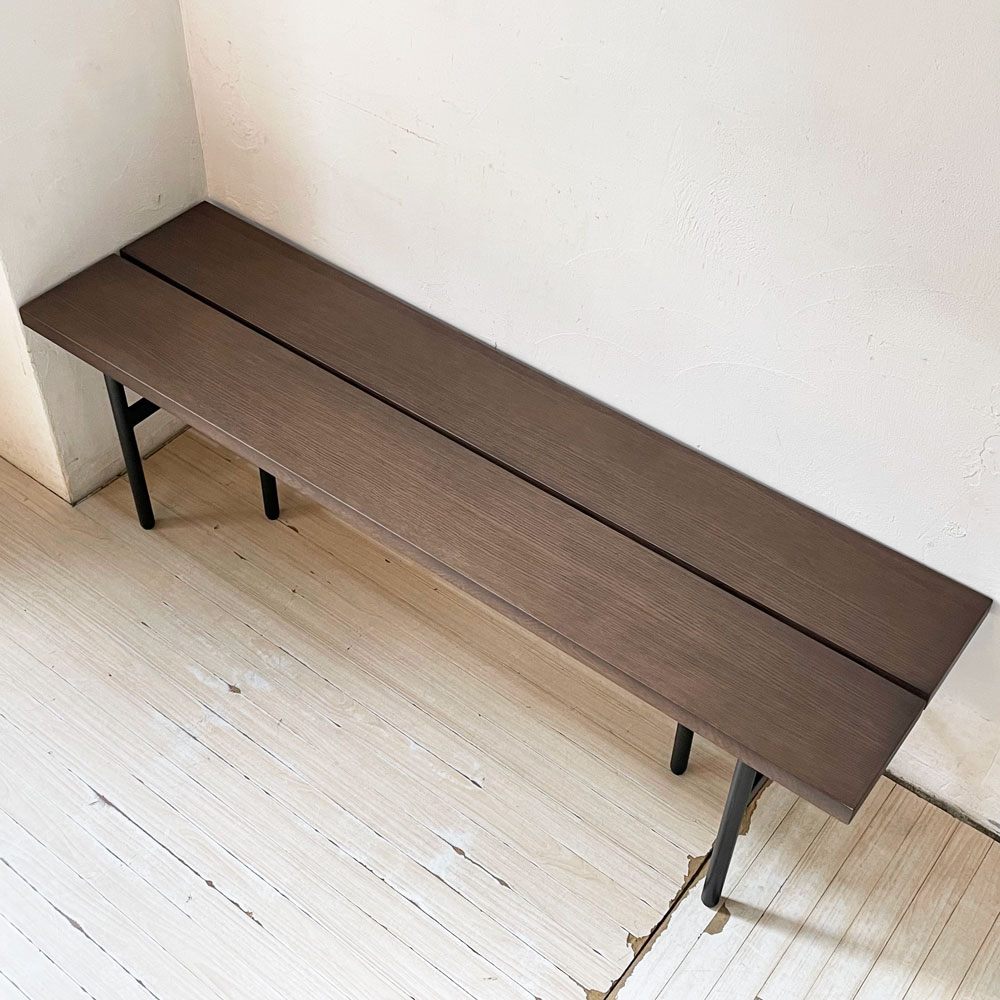 ノーウェアライクホーム NOWHERE LIKE HOME フィーム FEAM ベンチ グレイブラウン GBR 鉄脚タイプ 140cm 関家具 未使用品 ★