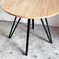 かなでもの KANADEMONO ザ・カフェテーブル THE CAFE TABLE ラバーウッド ラウンド Φ90cm スチール ナチュラル × ブラック ■