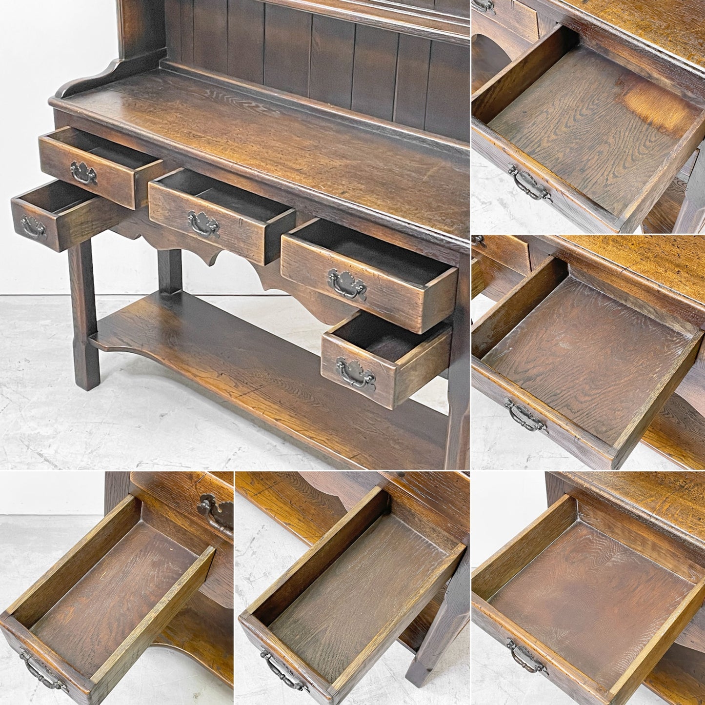 飛騨産業 HIDA キツツキ プロヴィンシャル PROVINCIAL カップボード プレートラック 4段 5ドロワー 食器棚 オーク材 カントリースタイル ●