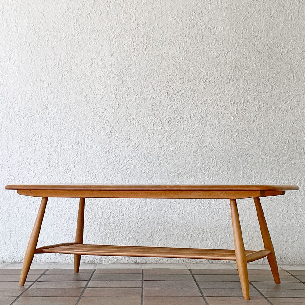 アーコール ercol 1459 ウィンザー コーヒーテーブル windsor coffee table エルム材 UKビンテージ vintage 英国家具 希少 ◇