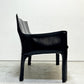 カッシーナ Cassina 414 CAB ラウンジアームチェア 2シーター キャブチェア 本革 ブラックレザー マリオ・ベリー モダン ●