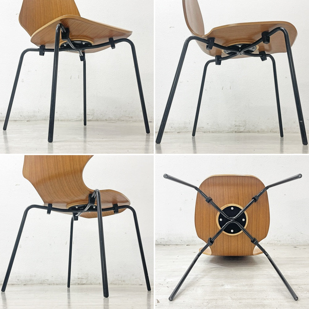 セイアローズ SEIARROWS ウッドスタックチェア WOOD STACK CHAIR チーク材 プライウッド スタッキングチェア A ●