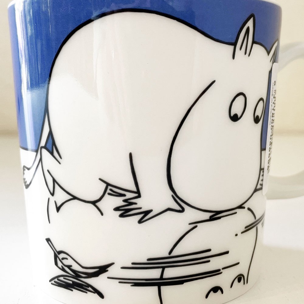 アラビア ARABIA ムーミンマグ MOOMIN ムーミントロール ブルー 1999-2012年 フィンランド 北欧食器 旧ロゴ 廃番 ◎