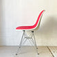 ハーマンミラー Herman Miller サイドシェルチェア Side shell chair エッフェルベース チャールズ ＆ レイ・イームズ ファブリック ダークピンクカラー ★